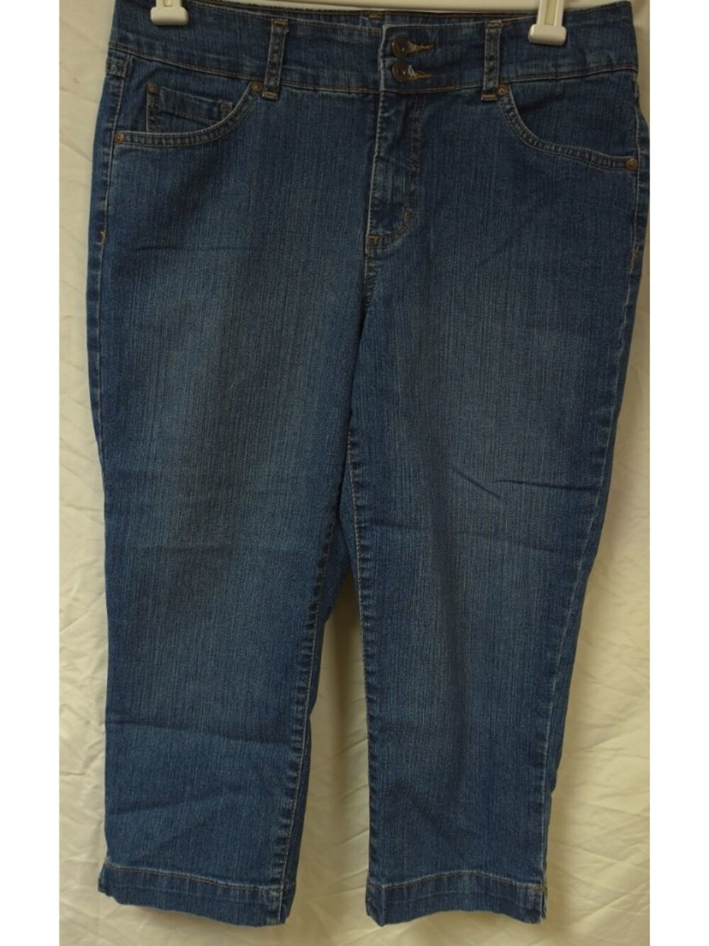 Bandolino Blu Womens 8 Blue Mid Rise Casual Capri Cropped Denim Pants Jeans